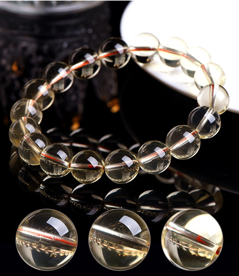 Mystery Tao Natural Citrine Bracelet - Stone of Wealth Crystal Jewelry