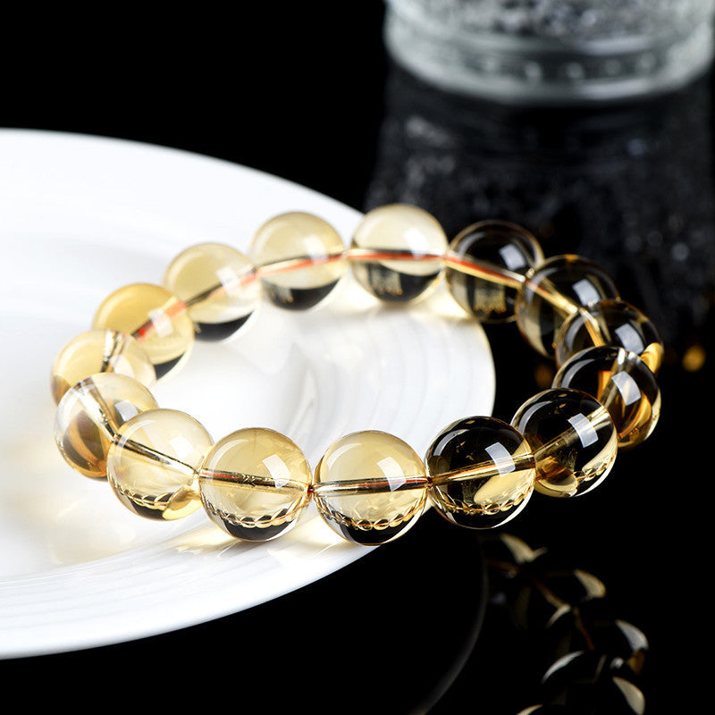 Mystery Tao Natural Citrine Bracelet - Stone of Wealth Crystal Jewelry