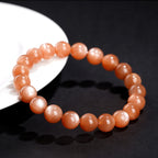 Mystery Tao Sunstone crystal protective bracelet. Enhance wealth and wisdom. Eliminate anxiety and fear. Natural crystal