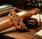Mystery Tao Taoist mahogany sword, feng shui ornament, improve the family feng shui pattern and drive away bad magnetic fields. Protect family members