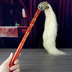 Mystery Tao Taoist Horse Tail Flying Whisk (Fu Chen), prayer, meditation items, enhance family feng shui energy, drive away bad magnetic fields, real ponytail