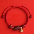 Mystery Tao. Red String for Women, good luck bracelet. Cinnabar protection. Special for Zodiac year