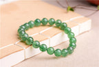 Mystery Tao Green Strawberry Crystal Energy Bracelet. Heals the soul and enhances decisiveness. Natural Crystal