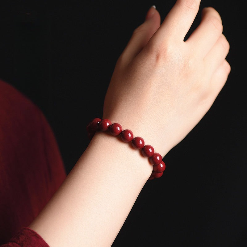 Mystery Tao, Natural cinnabar protective bracelet. Must wear in natal year, protective bracelet.