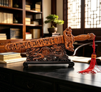 Mystery Tao Taoist mahogany sword, feng shui ornament, improve the family feng shui pattern and drive away bad magnetic fields. Protect family members