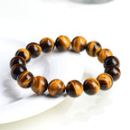 Mystery Tao Crystal Body Bracelet - Yellow Tiger Eyes. Boost Courage and Confidence. Lucky. Natural Crystal