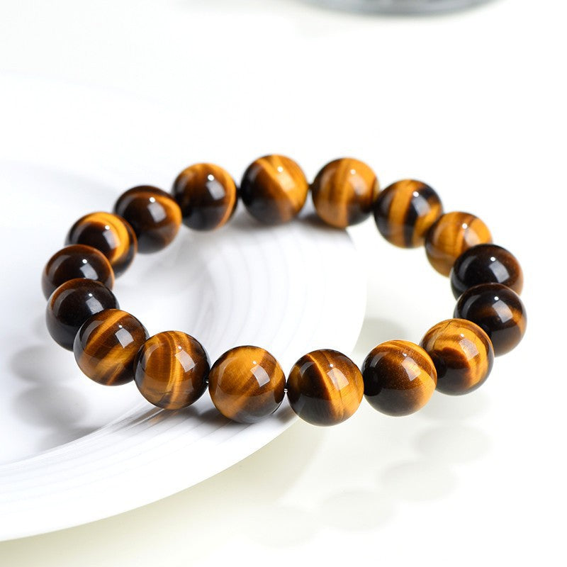 Mystery Tao Crystal Body Bracelet - Yellow Tiger Eyes. Boost Courage and Confidence. Lucky. Natural Crystal