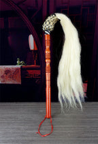Mystery Tao Taoist Horse Tail Flying Whisk (Fu Chen), prayer, meditation items, enhance family feng shui energy, drive away bad magnetic fields, real ponytail