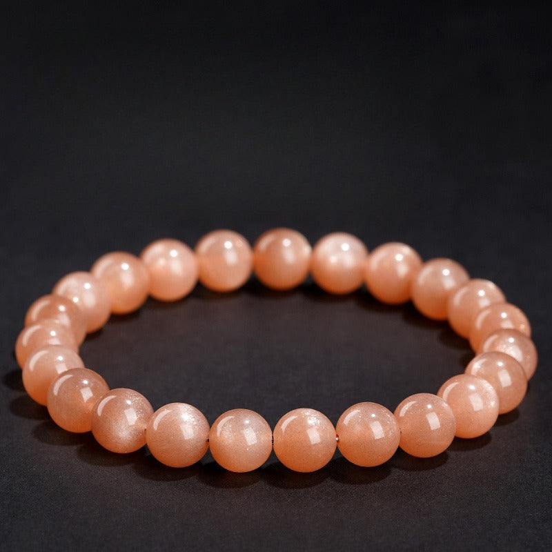 Mystery Tao Sunstone crystal protective bracelet. Enhance wealth and wisdom. Eliminate anxiety and fear. Natural crystal