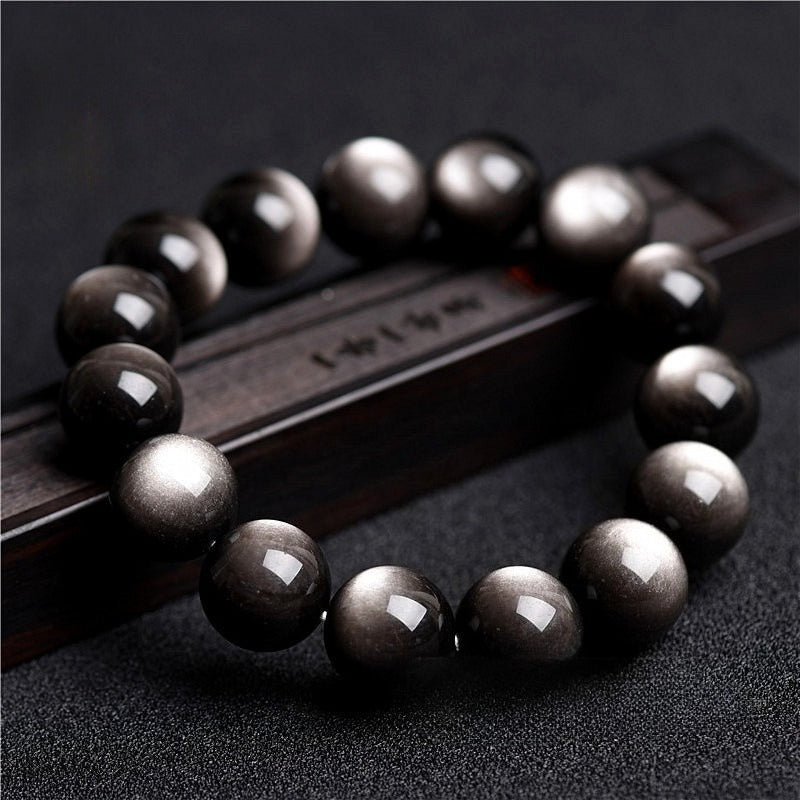 Mystery Tao Obsidian energy bracelet. Protect the wearer. Wealth aggregation. Lucky