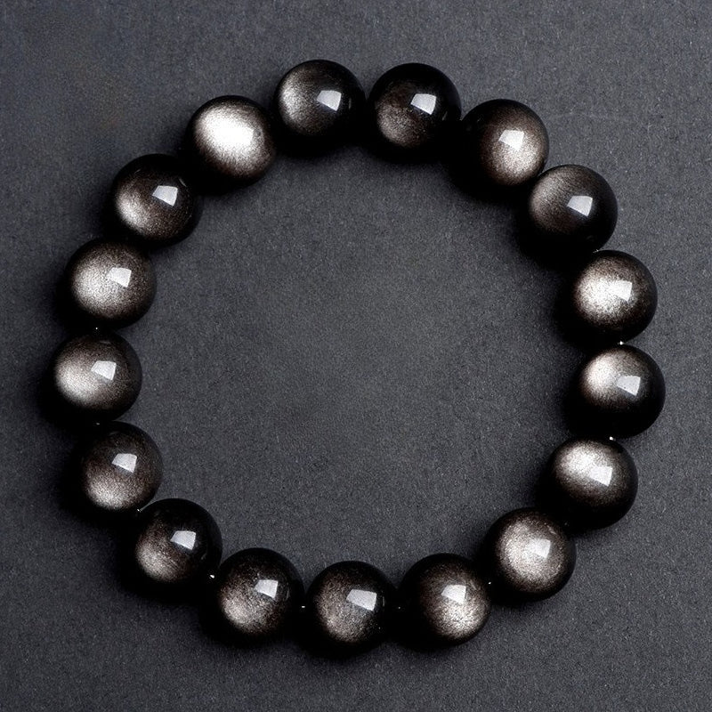 Mystery Tao Obsidian energy bracelet. Protect the wearer. Wealth aggregation. Lucky