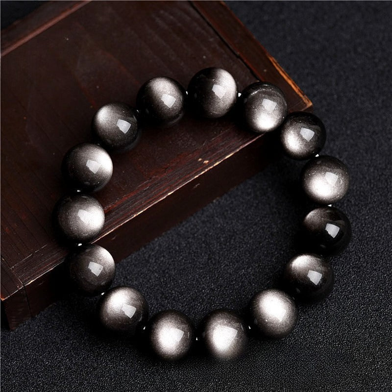 Mystery Tao Obsidian energy bracelet. Protect the wearer. Wealth aggregation. Lucky