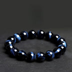 Mystery Tao Blue Tiger Eye Energy Protection Bracelet to enhance career and luck and maintain health