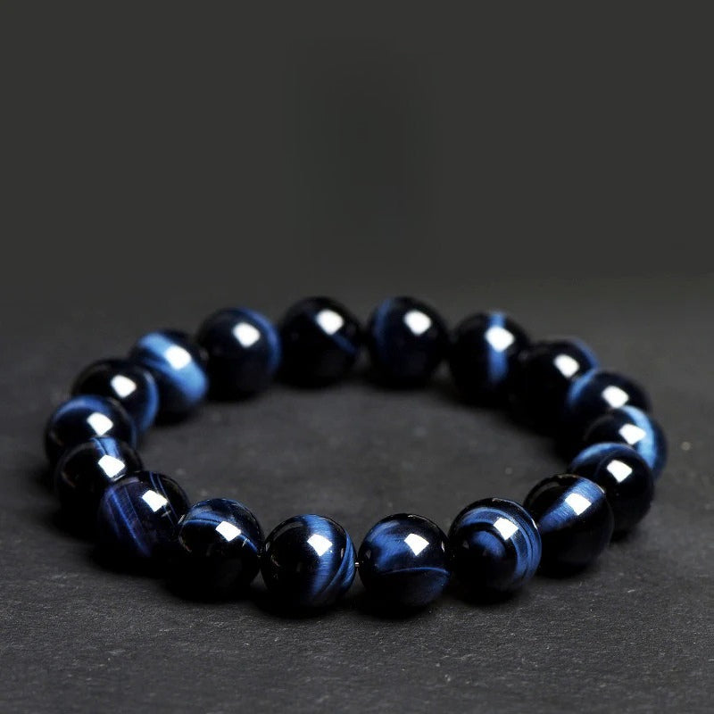 Mystery Tao Blue Tiger Eye Energy Protection Bracelet to enhance career and luck and maintain health