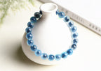 Mystery Tao Meditation Water Rhyme Bracelet - Blue Chalcedony Body Bracelet. Healthy growth. Break through the bottleneck