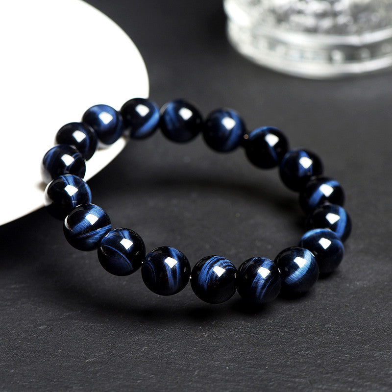 Mystery Tao Blue Tiger Eye Energy Protection Bracelet to enhance career and luck and maintain health