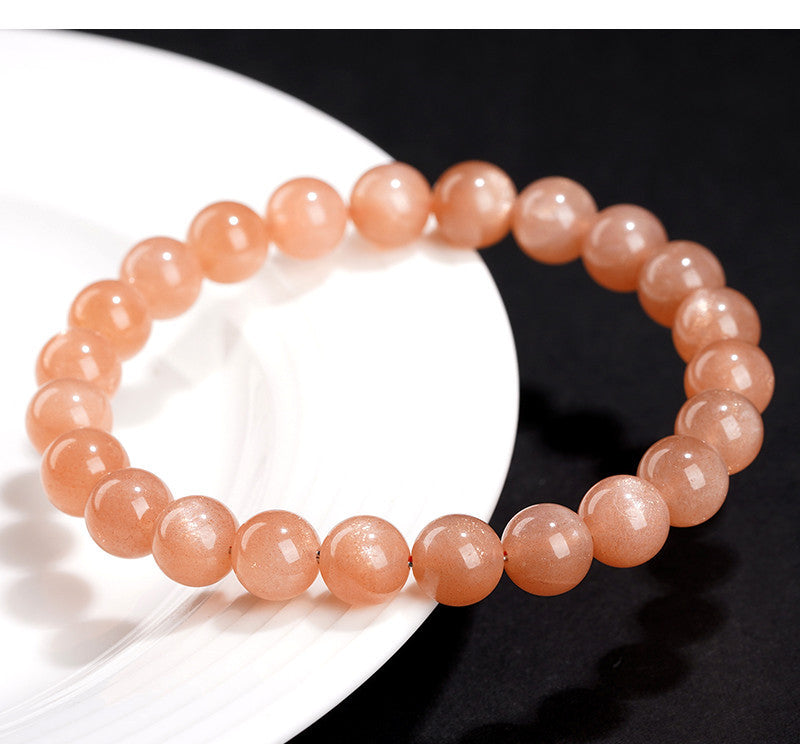 Mystery Tao Sunstone crystal protective bracelet. Enhance wealth and wisdom. Eliminate anxiety and fear. Natural crystal
