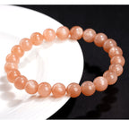 Mystery Tao Sunstone crystal protective bracelet. Enhance wealth and wisdom. Eliminate anxiety and fear. Natural crystal