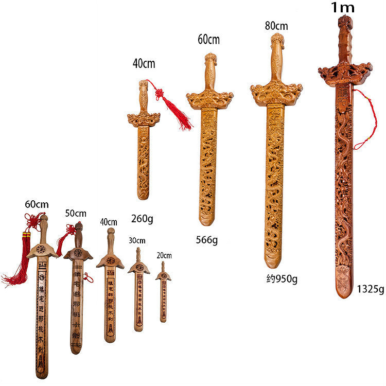 Mystery Tao Taoist mahogany sword, feng shui ornament, improve the family feng shui pattern and drive away bad magnetic fields. Protect family members