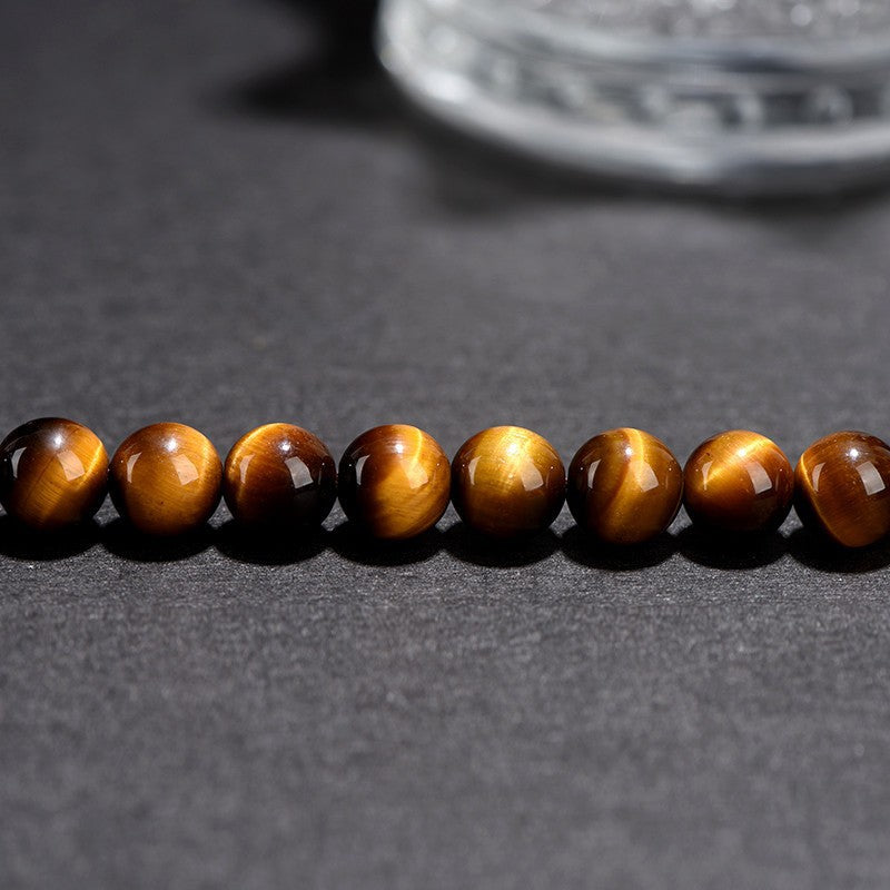 Mystery Tao Crystal Body Bracelet - Yellow Tiger Eyes. Boost Courage and Confidence. Lucky. Natural Crystal