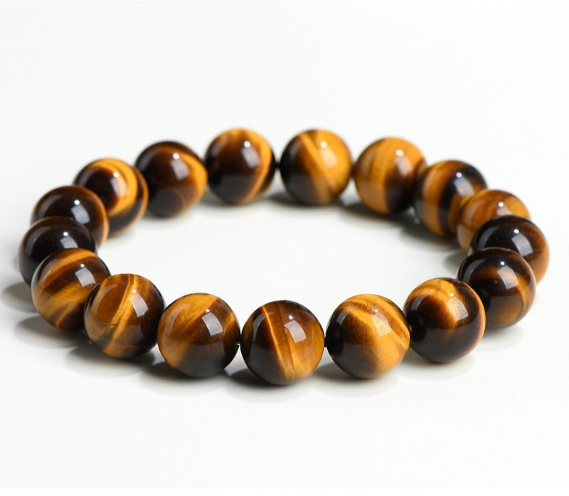 Mystery Tao Crystal Body Bracelet - Yellow Tiger Eyes. Boost Courage and Confidence. Lucky. Natural Crystal