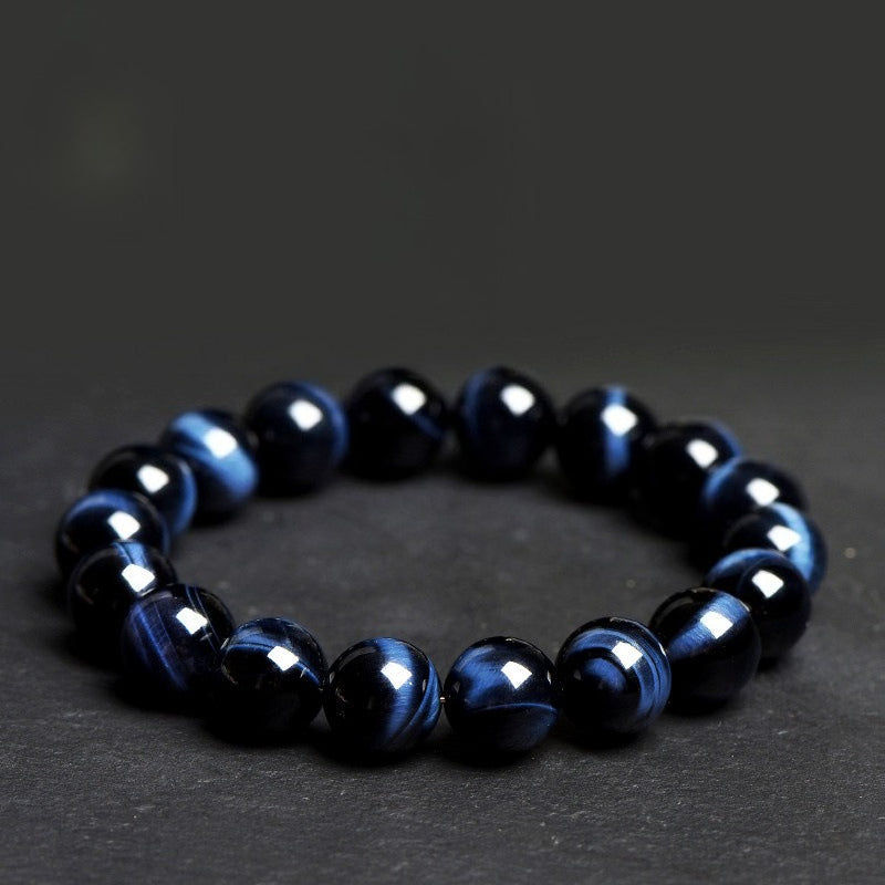 Mystery Tao Blue Tiger Eye Energy Protection Bracelet to enhance career and luck and maintain health
