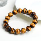 Mystery Tao Crystal Body Bracelet - Yellow Tiger Eyes. Boost Courage and Confidence. Lucky. Natural Crystal
