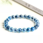 Mystery Tao Meditation Water Rhyme Bracelet - Blue Chalcedony Body Bracelet. Healthy growth. Break through the bottleneck