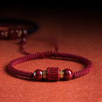 Mystery Tao Six-character mantra red. Special for the Zodiac year. Protection. Hand woven