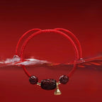 Mystery Tao. Red String for Women, good luck bracelet. Cinnabar protection. Special for Zodiac year