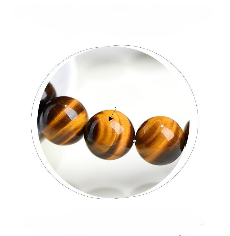 Mystery Tao Crystal Body Bracelet - Yellow Tiger Eyes. Boost Courage and Confidence. Lucky. Natural Crystal