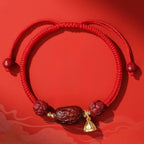 Mystery Tao. Red String for Women, good luck bracelet. Cinnabar protection. Special for Zodiac year