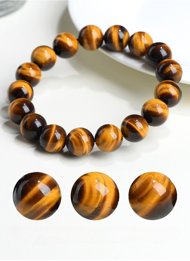 Mystery Tao Crystal Body Bracelet - Yellow Tiger Eyes. Boost Courage and Confidence. Lucky. Natural Crystal