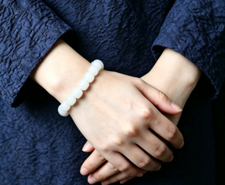 Mystery Tao Taoist Nine Heavens Mysterious Girl White Jade - Purification, a symbol of purity. Wealth Gathering. Love. Lucky