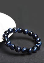 Mystery Tao Blue Tiger Eye Energy Protection Bracelet to enhance career and luck and maintain health