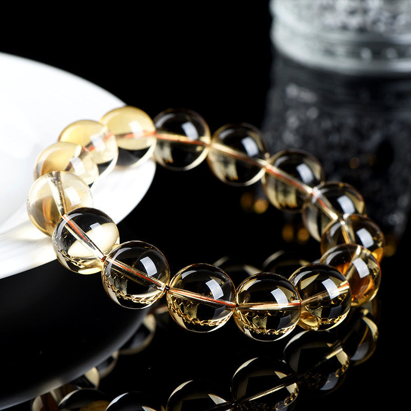Mystery Tao Natural Citrine Bracelet - Stone of Wealth Crystal Jewelry